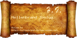 Hellenbrand Ibolya névjegykártya