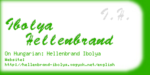 ibolya hellenbrand business card